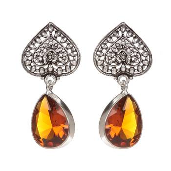 Yellow Bridal Plain Danglers Drops 1