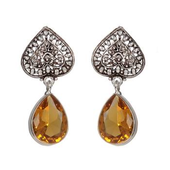 Yellow Festival Plain Danglers Drops 1