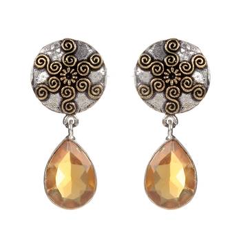 Yellow Plain Party Danglers Drops 1