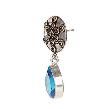 Blue Plain Wedding Danglers Drops 3