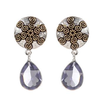 Blue Plain Casual Danglers Drops 1