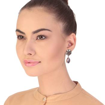 Blue Plain Casual Danglers Drops 3