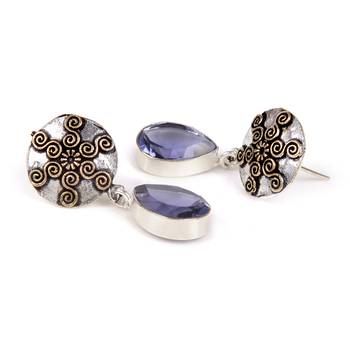 Blue Plain Casual Danglers Drops 4