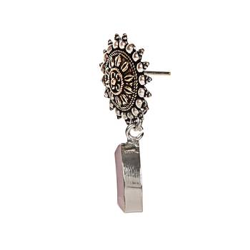 Pink Casual Plain Danglers Drops 3
