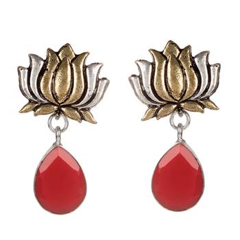 Red Bridal Plain Danglers Drops 2