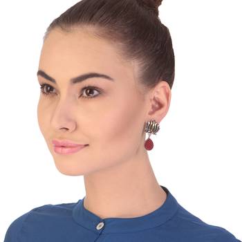 Red Bridal Plain Danglers Drops 3