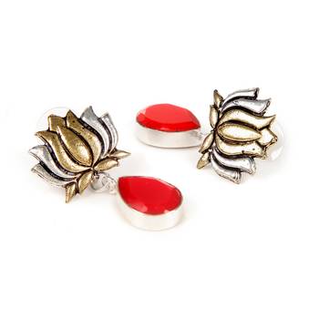 Red Bridal Plain Danglers Drops 4