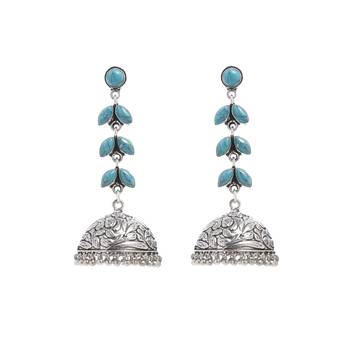 Green Plain Bridal Jhumkas 2