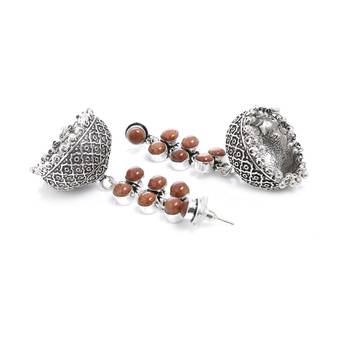 Brown Plain Party Danglers Drops 3