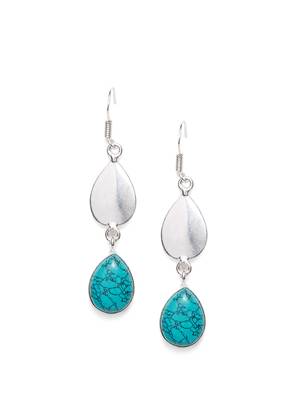 Silver Bridal Plain Danglers Drops 1
