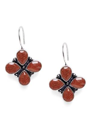 Orange Bridal Plain Danglers Drops 1