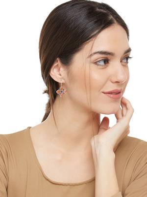 Orange Bridal Plain Danglers Drops 2