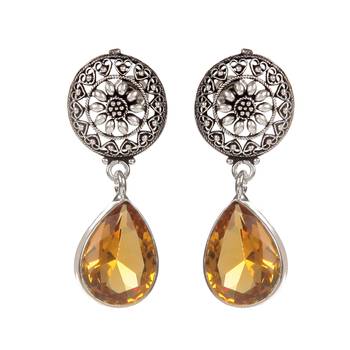 Yellow Party Plain Danglers Drops 1