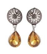 Yellow Party Plain Danglers Drops