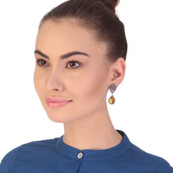 Yellow Party Plain Danglers Drops 2