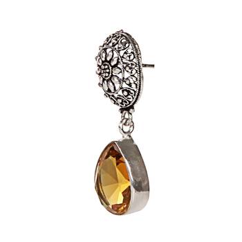 Yellow Party Plain Danglers Drops 3