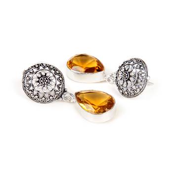 Yellow Party Plain Danglers Drops 4