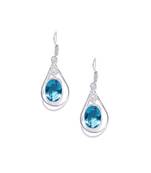 Blue Plain Wedding Danglers Drops