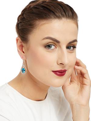 Blue Plain Wedding Danglers Drops 3