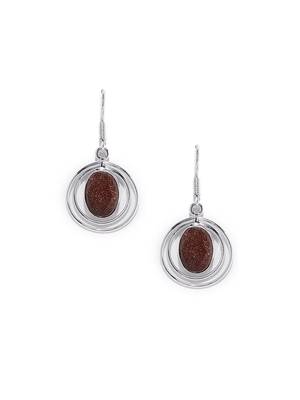 Brown Party Plain Danglers Drops 1