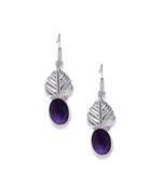 Purple Casual Plain Danglers Drops