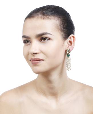 Gold Kundan Bridal Danglers Drops 1