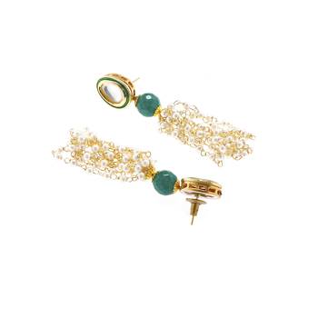 Gold Kundan Bridal Danglers Drops 2