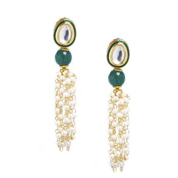 Gold Kundan Bridal Danglers Drops 4