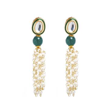 Gold Kundan Bridal Danglers Drops 5
