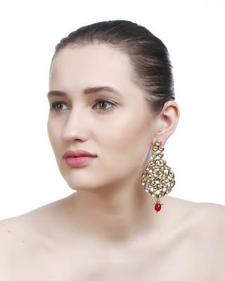 Gold Bridal Kundan Danglers Drops 1
