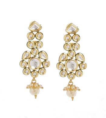 Gold Bridal Kundan Danglers Drops 3