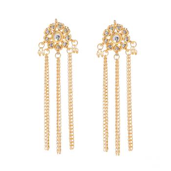 Gold Bridal Kundan Danglers Drops 1