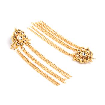 Gold Bridal Kundan Danglers Drops 3