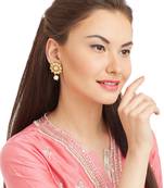 Gold Kundan Bridal Danglers Drops