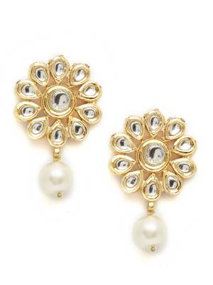Gold Kundan Bridal Danglers Drops 2
