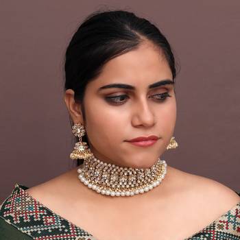 white kundan wedding necklace-sets 2