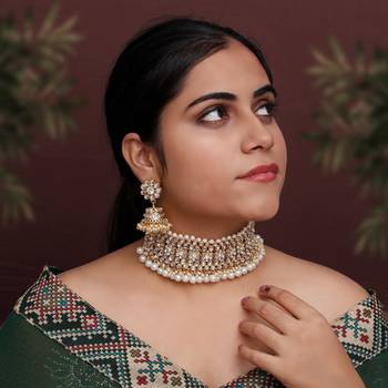 white kundan wedding necklace-sets 3