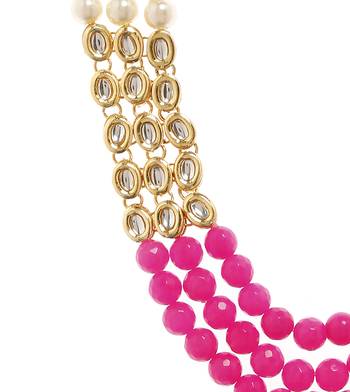 Pink Bridal Plain Necklace Sets 2