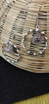 silver crystal jhumkas 2