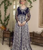 Black Embroidered Crepe Islamic Kaftans