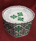 Green embroidered muslim cap
