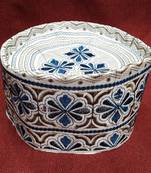 Dark blue embroidered islamic crow cap