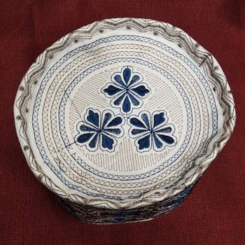 Dark blue embroidered islamic crow cap 2