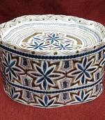 Dark blue muslim prayer cap