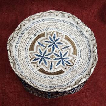 Dark blue muslim prayer cap 2