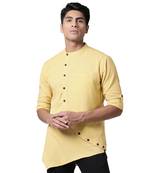 Svanik Yellow A-line Cut Men's Kurta