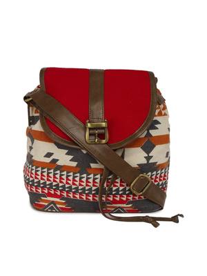 Red and blue Aztec back pack 1