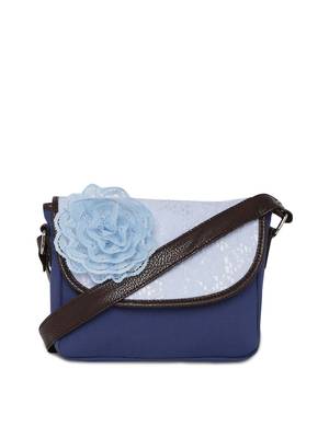 Blue flower small crotia sling bag 1