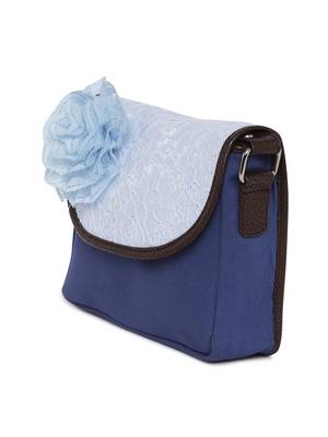 Blue flower small crotia sling bag 3
