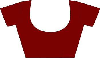 Maroon woven silk blend saree with blouse 5